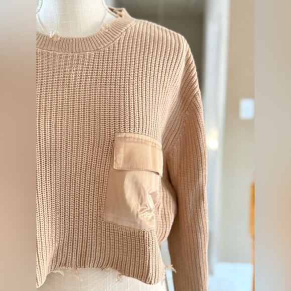 SER.O.YA Mid Cropped Devin Sweater in Tan Size‎ L - Picture 6 of 12
